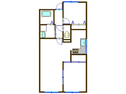 グローバル高田(2LDK/2階)の間取り写真