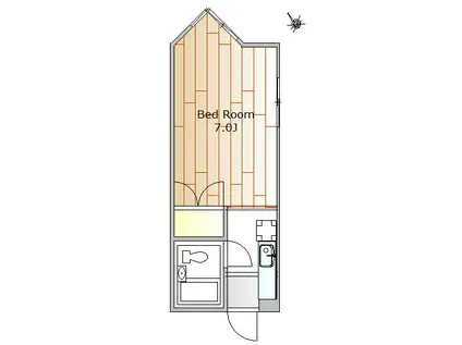 祐天寺グリーンマンション(ワンルーム/1階)の間取り写真
