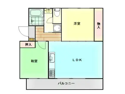 大正団地2街区号棟10(2LDK/4階)の間取り写真