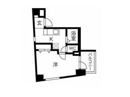 スカイコートスパシエ池袋(1K/1階)の間取り写真