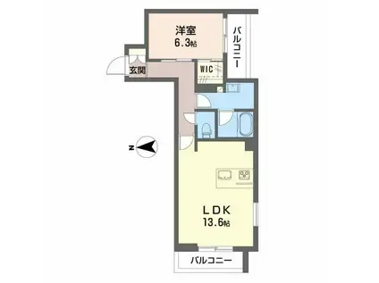 THE IZUMI(1LDK/2階)の間取り写真