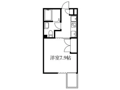 パークレジデンス西新宿(1K/3階)の間取り写真