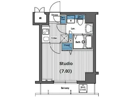 ガラ・グランディ西新宿(1K/11階)の間取り写真