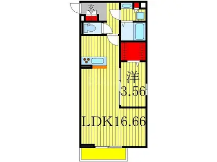 グランサントビー(1LDK/2階)の間取り写真