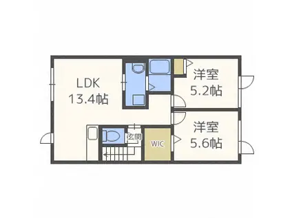 レトアSAKAE(2LDK/2階)の間取り写真