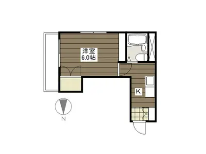 大光ビル(1K/4階)の間取り写真