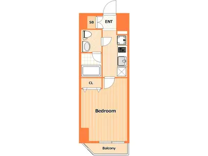 SHOKEN RESIDENCE 横浜関内(1K/5階)の間取り写真