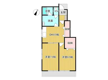 アンジュール文(2DK/1階)の間取り写真