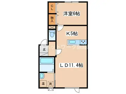 サウス ROAD(1LDK/1階)の間取り写真