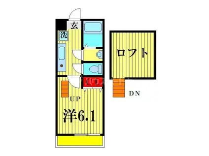 A-BOX(1K/2階)の間取り写真