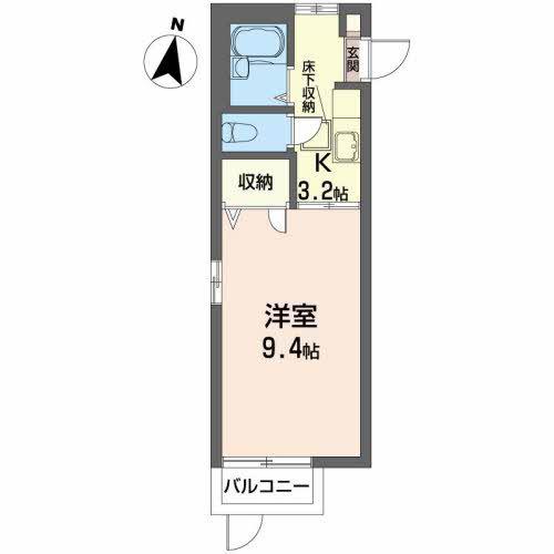 サンライト福田町(1K/1階)の間取り写真