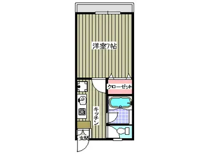 ムーンハイツトキ(1K/2階)の間取り写真