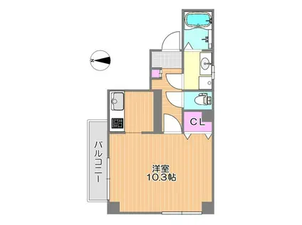 BELLAGIO(1K/5階)の間取り写真