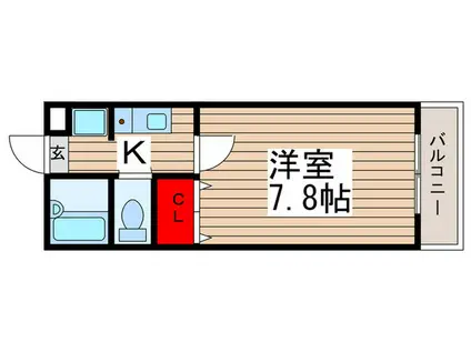 スタジオーネ弐番館(1K/2階)の間取り写真