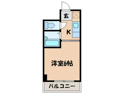 ジュネス神楽田(1K/3階)の間取り写真