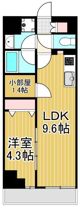 アイル プレミアム東京西新井(1SLDK/6階)の間取り写真