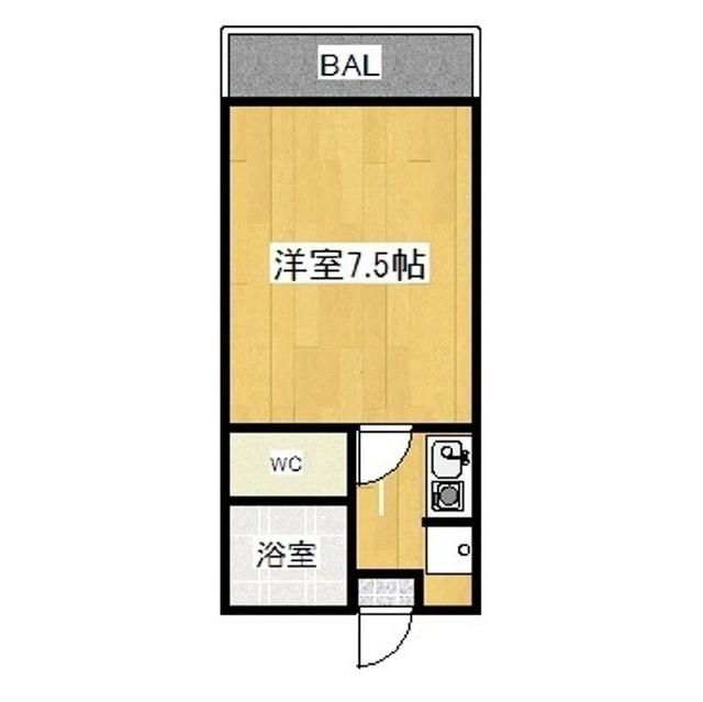 メゾン衆楽園(1K/1階)の間取り写真