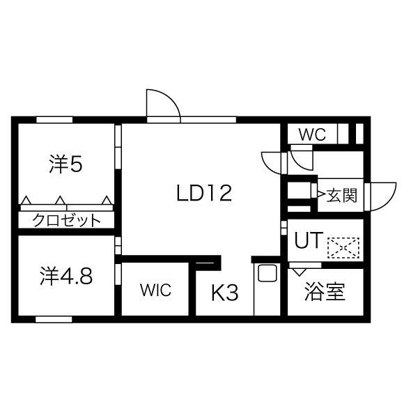 ブルーイング西町(2LDK/2階)の間取り写真
