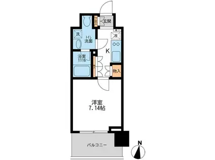 アーデン清澄白河(1K/12階)の間取り写真