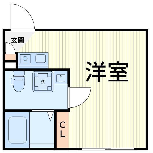 アミスタ新小岩(ワンルーム/3階)の間取り写真