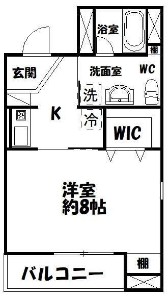 ミューゼ砂山(1K/1階)の間取り写真