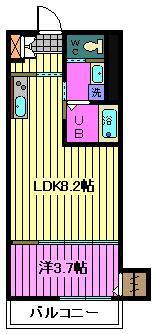 FLORIDO(1LDK/3階)の間取り写真