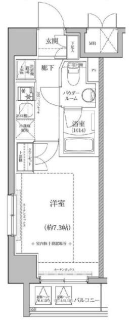 パティーナ川崎南DUO(1K/13階)の間取り写真