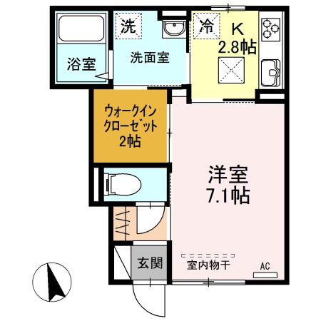 セジュールファミリア(1K/1階)の間取り写真