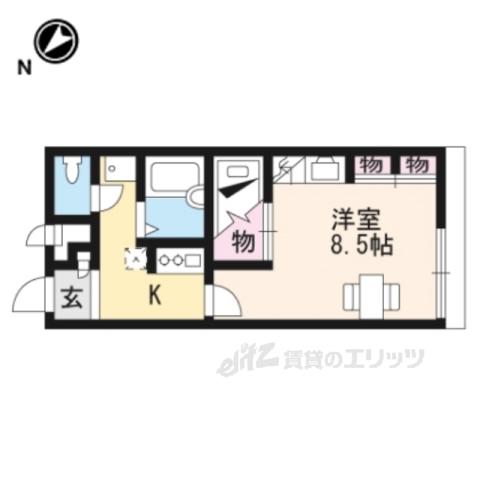 レオパレス城南(1K/1階)の間取り写真