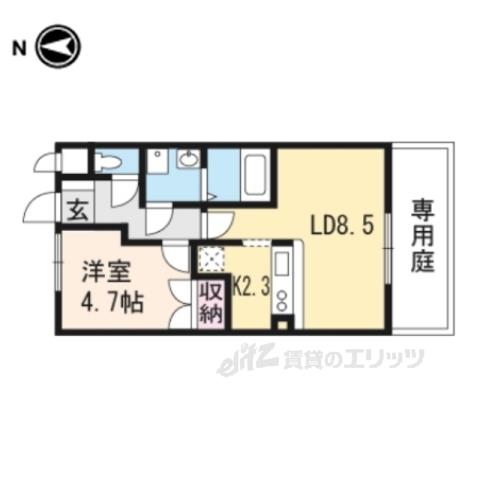 ウェンブリー(1LDK/2階)の間取り写真