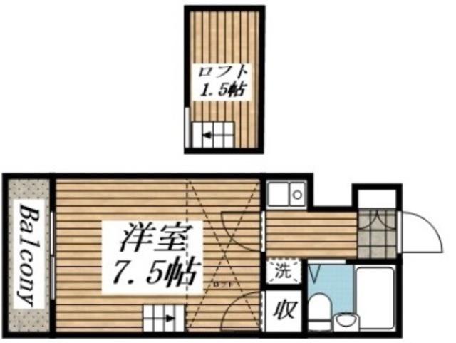 レオパレス新大塚第1(1K/2階)の間取り写真