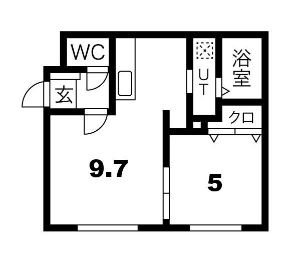 LANDMARK青葉(1LDK/2階)の間取り写真