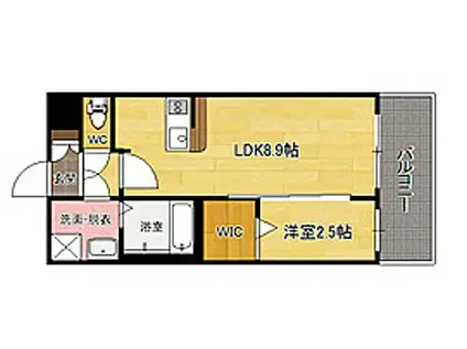 グランフォーレ博多駅東プレミアム(1LDK/6階)の間取り写真