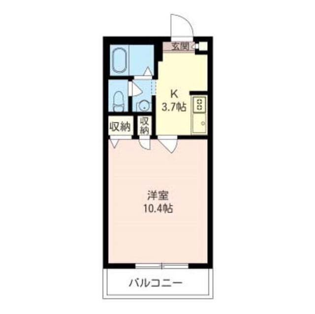 サンハイム(1K/2階)の間取り写真