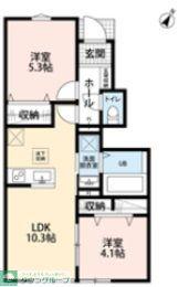 リーブルファイン志木上宗岡II(2LDK/1階)の間取り写真