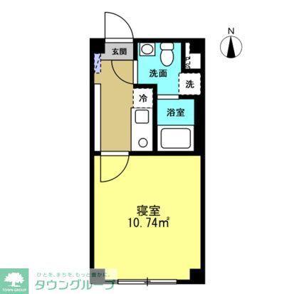 GRAFFITI NISHIARAI(1K/4階)の間取り写真
