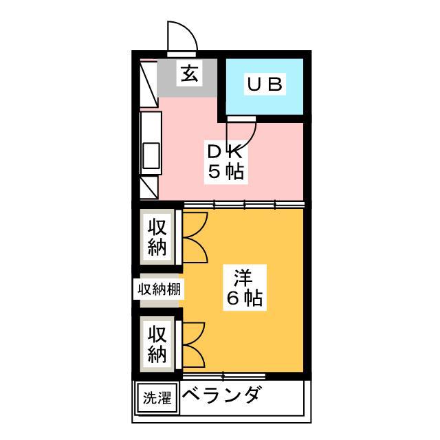 コンフォルム八幡(1DK/4階)の間取り写真