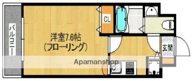 エンクレスト天神III(1K/5階)の間取り写真