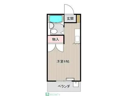 オアシス狭山台(ワンルーム/3階)の間取り写真