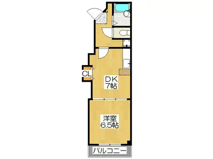 アブレスト今出川(1DK/7階)の間取り写真
