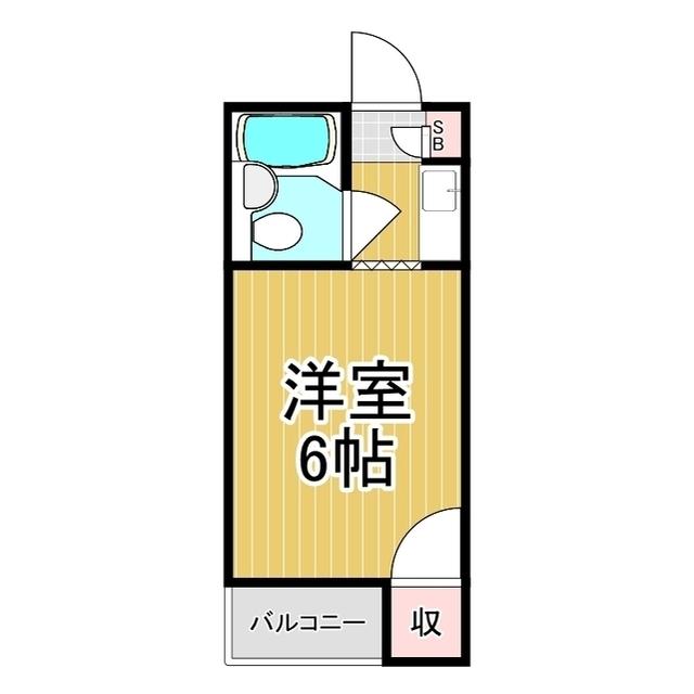 山田ハイツ(1K/3階)の間取り写真