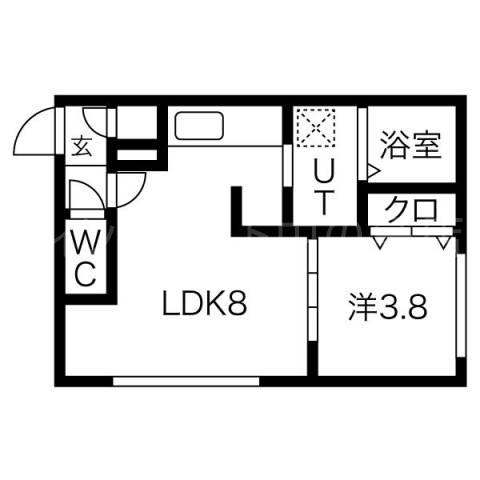 FORESTA平岸(1LDK/1階)の間取り写真