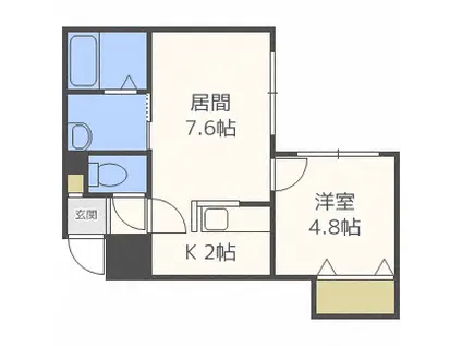 ESTOR MISONO(1LDK/3階)の間取り写真