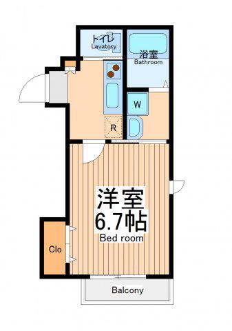 アルスターハウス(1K/2階)の間取り写真