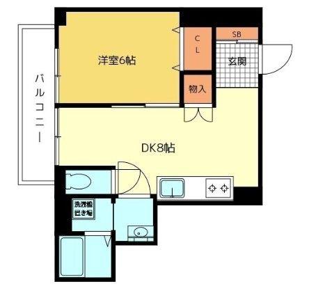 高円寺サマリヤマンション(1DK/3階)の間取り写真