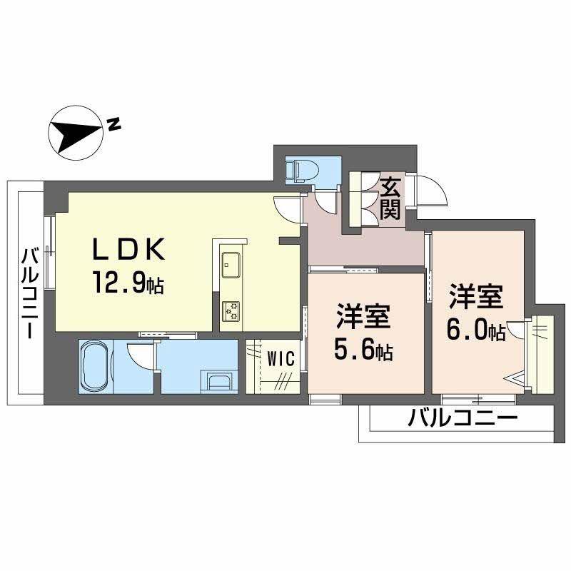 スターヒルズ(2LDK/2階)の間取り写真