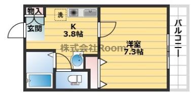 エトワール高殿 旭化成ヘーベルメゾンHEBEL HAUS(1K/1階)の間取り写真