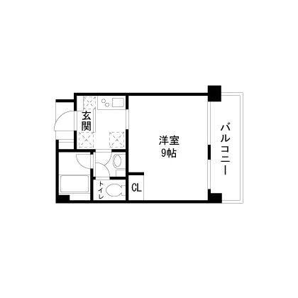 GRADITO RYOGOKU(1K/4階)の間取り写真