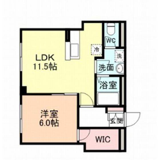 ウィンクいしがねI(1LDK/3階)の間取り写真