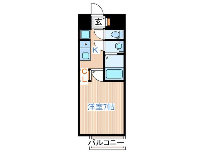 Y´S HILLS(1K/2階)の間取り写真